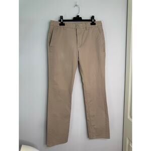 Bonobos Chino Pants Mens 32x32 Beige Khaki Slim Fit Stretch Straight Casual Work